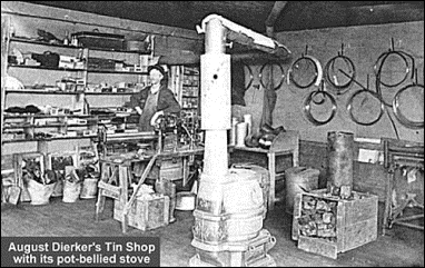 August Dierker in his Tin Shop